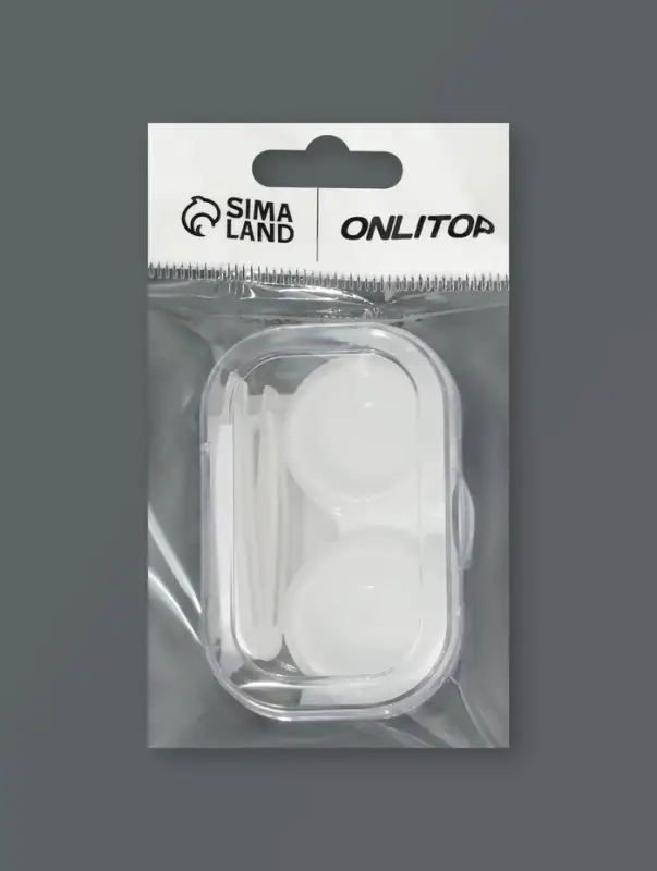 Набор для контактных линз, в футляре, 3 предмета, цвет МИКС