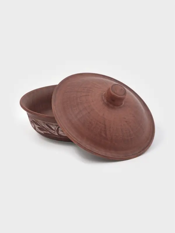 Блюдо для запекания &laquo;Ангоб&raquo;, 550 мл, 11&times;16 см, красная глина