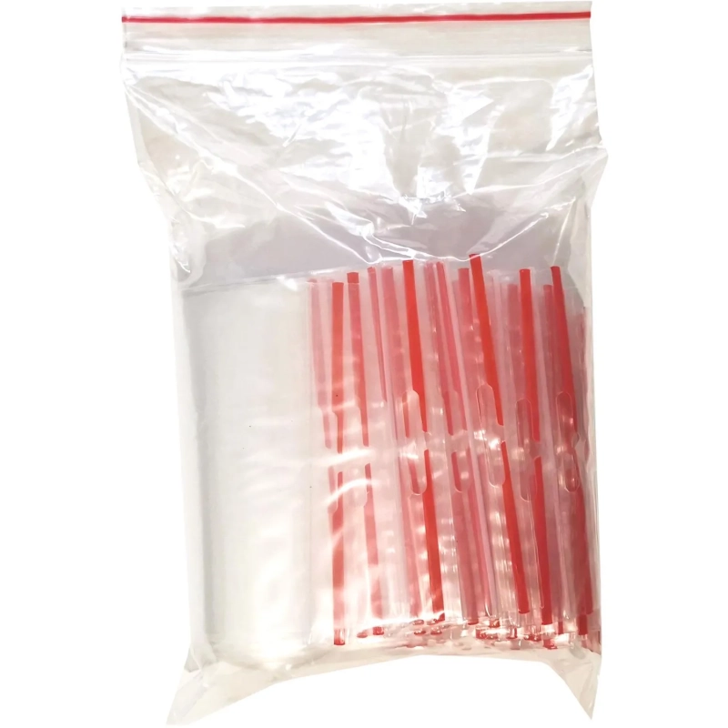 Пакет с замком (Zip Lock) с европодвесом 10 х 10 см, 60 мкм, 100 шт/уп