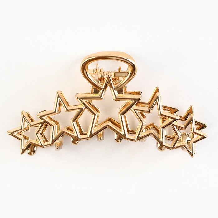 Краб для волос со звёздами «Сияй», 7 х 2.5 х 2 см Краб для волос со звёздами «Сияй», 7 х 2.5 х 2 см