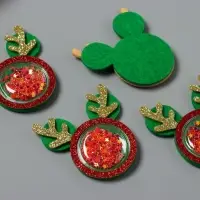 Декор для творчества войлок, пластик блеск "Оленьи рожки" 5х5 см Декор для творчества войлок, пластик блеск "Оленьи рожки" 5х5 см