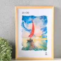 Фоторамка для фото 21&times;30 см, BONO, дерево, (пластиковый экран), натуральный