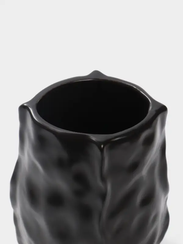 Ваза для цветов &laquo;Габино&raquo;, 18.5&times;12 см, керамика, чёрная