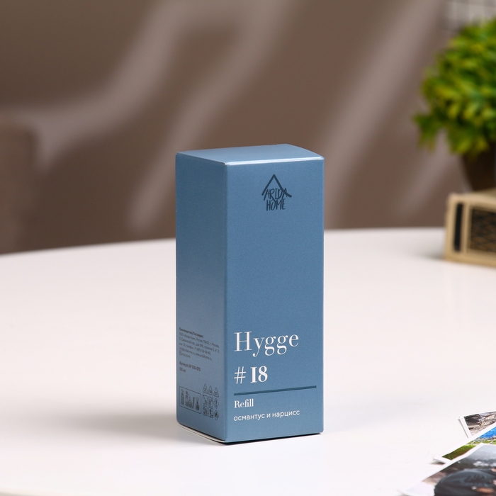 Наполнитель для ароматического диффузора Хюгге #18 Османтус и нарцисс 100 мл Наполнитель для ароматического диффузора Хюгге #18 Османтус и нарцисс 100 мл