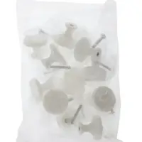 Ручка кнопка CAPPIO RK001, d=32 мм, белая, набор 10 шт.