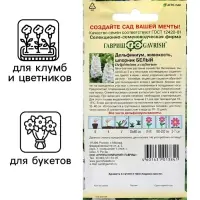 Семена Дельфиниум «Белый», цветной пакет, 0.05 г Семена Дельфиниум «Белый», цветной пакет, 0.05 г
