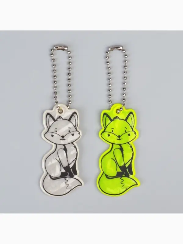 Светоотражающий элемент &laquo;Лиса&raquo;, двусторонний, 3&times;5.8 см, МИКС