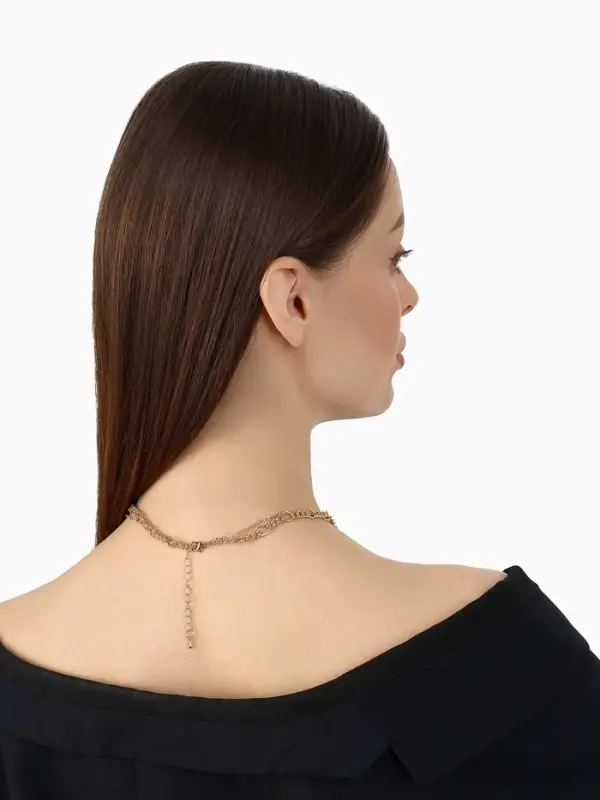 Кулон &laquo;Цепь&raquo;, фламинго, цвет золото