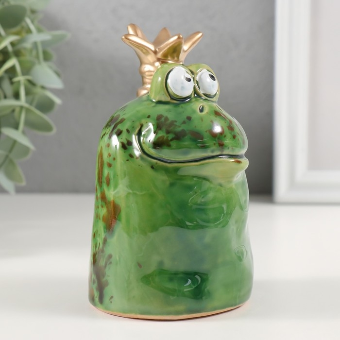Сувенир керамика Сувенир керамика "Лягуха-принц в короне" 6,7х6,8х11,8 см