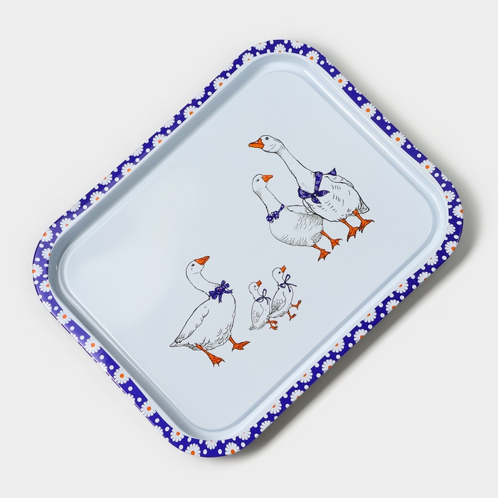 Поднос «Гуси», 32,8 х 25,8 см, жесть Поднос «Гуси», 32,8 х 25,8 см, жесть