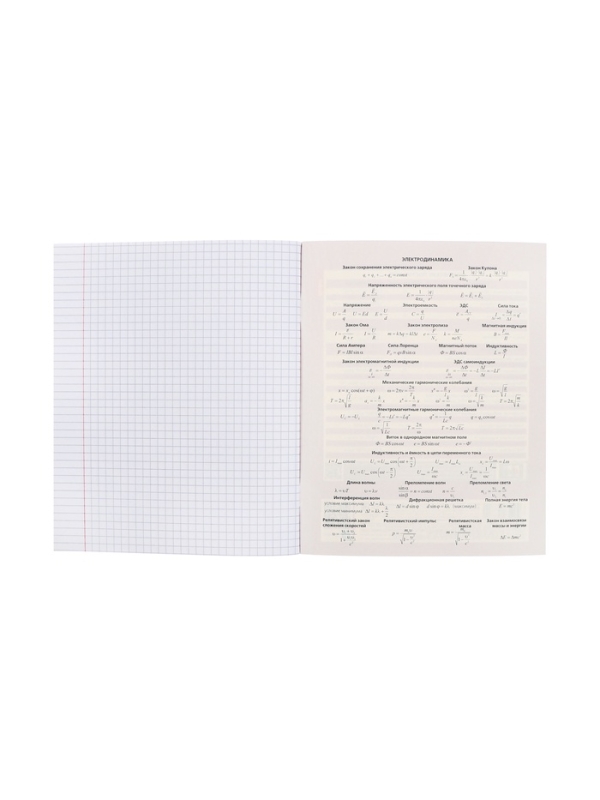 Тетрадь 48 листов в клетку «Мой любимый предмет» ФИЗИКА, обложка мелованный картон, Soft-touch, с интерактивным справочником, блок офсет Тетрадь 48 листов в клетку «Мой любимый предмет» ФИЗИКА, обложка мелованный картон, Soft-touch, с интерактивным справочником, блок офсет