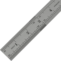 Линейка металлическая 20 см Attache