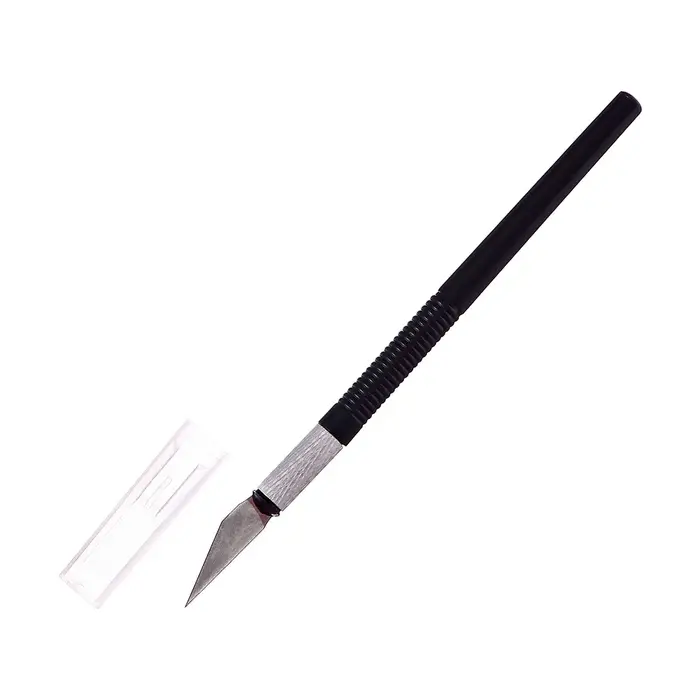 Нож канцелярский Скальпель, черный пластиковый корпус CALLIGRATA Нож канцелярский Скальпель, черный пластиковый корпус CALLIGRATA