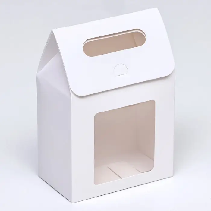 Коробка-пакет с окном, белый, 20×14×8 см Коробка-пакет с окном, белый, 20×14×8 см