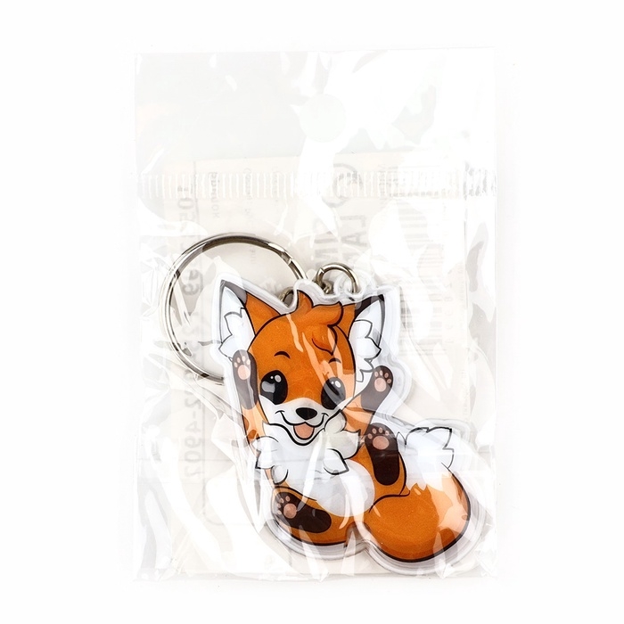 Брелок для ключей с фонариком «Лиса», 4.9 х 10 см