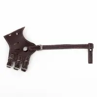 Намордник из прессованной кожи регулируемый, №3, ДН 6.8 см, ОМ 21-28 см, коричневый