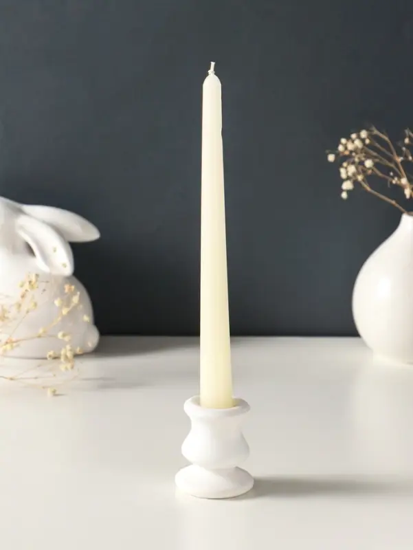 Набор свечей античных, 2.3&times;24.5 см, 5 ч, 55 г, 4 шт., слоновая кость