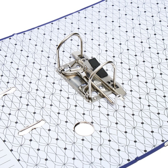 Папка-регистратор 75мм, А4, Calligrata Папка-регистратор 75мм, А4, Calligrata "Mega", бумвинил, с карманом на корешке, нижний металлический кант, синяя