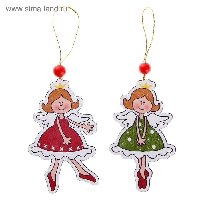 Подвеска новогодняя «Ангелочки», МИКС, односторонняя Подвеска новогодняя «Ангелочки», МИКС, односторонняя
