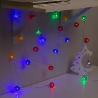 Гирлянда &laquo;Нить&raquo; 4 м с насадками &laquo;Шарик сетка&raquo;, IP20, прозрачная нить, 20 LED, свечение мульти, 8 режимов, 220 В