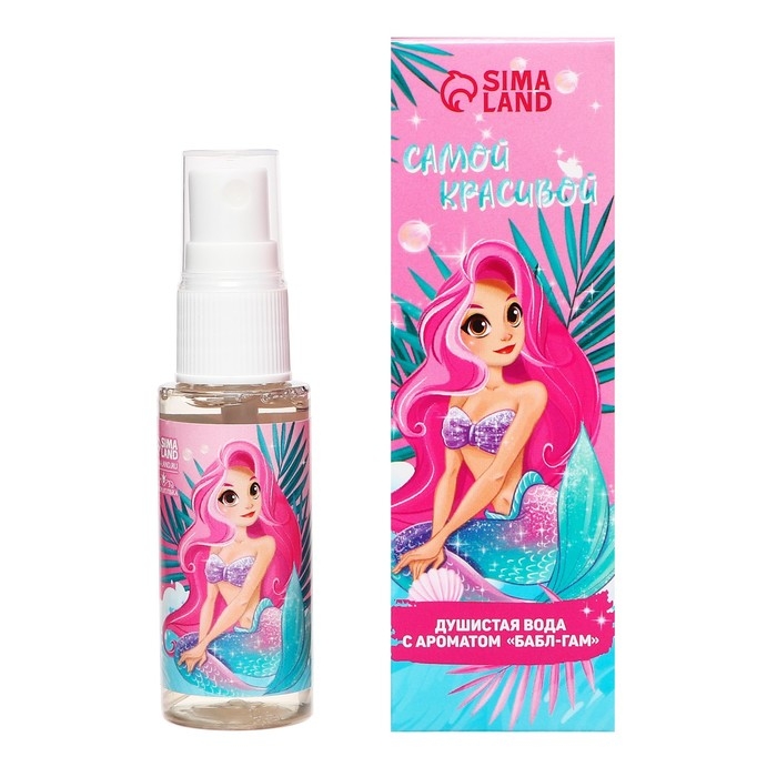 Душистая вода для девочек «Остров русалок» с ароматом жвачки, 30 мл Душистая вода для девочек «Остров русалок» с ароматом жвачки, 30 мл