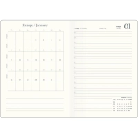 Ежедневник датированный 2026 IF 14х20см 176л, тв с рез, Grace I1714/l-brown