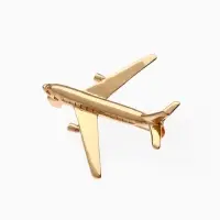 Брошь &laquo;Самолёт&raquo;, цвет золото