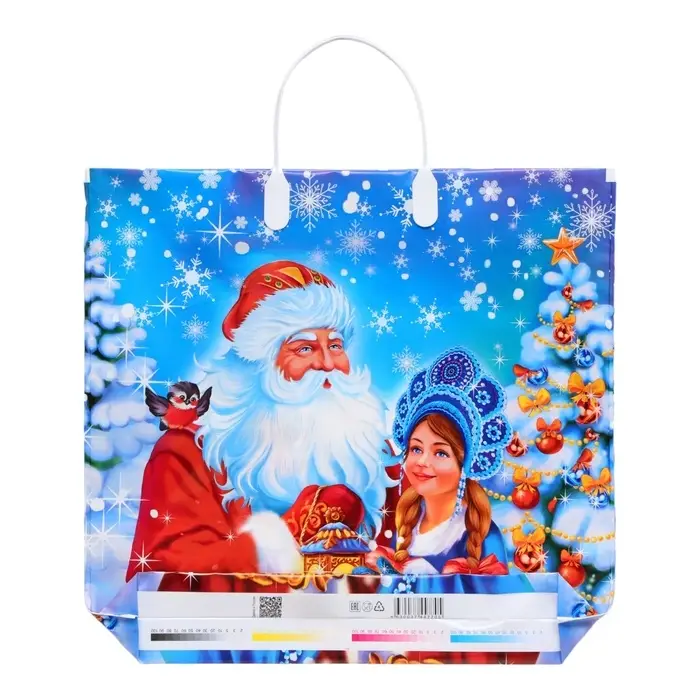 Пакет "Добрая сказка", полиэтиленовый с пластиковой ручкой, 37х34см.