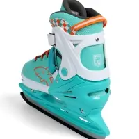 Коньки детские раздвижные BlackAqua, р. 27-30, для фитнеса, мятные, оранжевые Коньки детские раздвижные BlackAqua, р. 27-30, для фитнеса, мятные, оранжевые