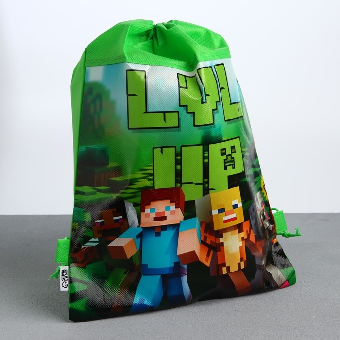 Мешок для обуви «Гейм пиксели»  полиэстер, размер 30 х 40 см Мешок для обуви «Гейм пиксели»  полиэстер, размер 30 х 40 см