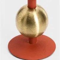 Подсвечник на 1 свечу текстурный &laquo;Терракотовый&raquo;, с 1 сферой, 7.5&times;7.5&times;11.5 см