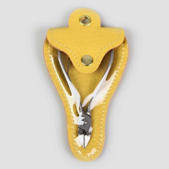 Кусачки педикюрные, 9,5 см, прямое лезвие, длина лезвия - 10 мм, в чехле, цвет серебристый Кусачки педикюрные, 9,5 см, прямое лезвие, длина лезвия - 10 мм, в чехле, цвет серебристый