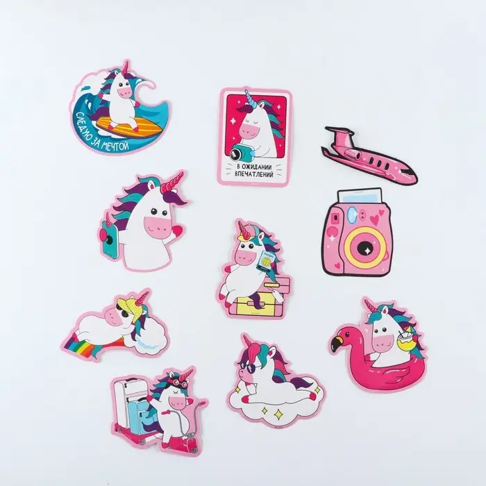 Наклейки на чемодан &laquo;Единороги&raquo;, 10 шт