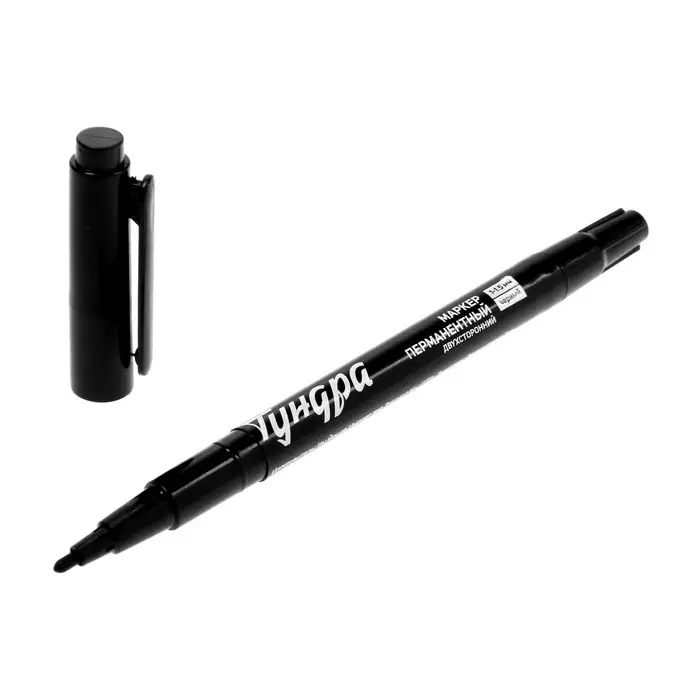 Маркер строительный ТУНДРА, перманентный, двухсторонний, черный, 1-1.5 мм Маркер строительный ТУНДРА, перманентный, двухсторонний, черный, 1-1.5 мм