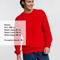 Свитшот унисекс Columbia, красный, размер XXL