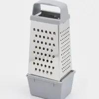 Тёрка с контейнером КВАРЦ &laquo;Комфорт&raquo;, 4 грани, 450 мл, 11&times;8.5&times;27 см, металл, МИКС