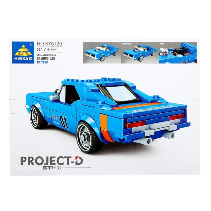 Конструктор Гонка &laquo;Мустанг&raquo;, световые эффекты, 317 деталей