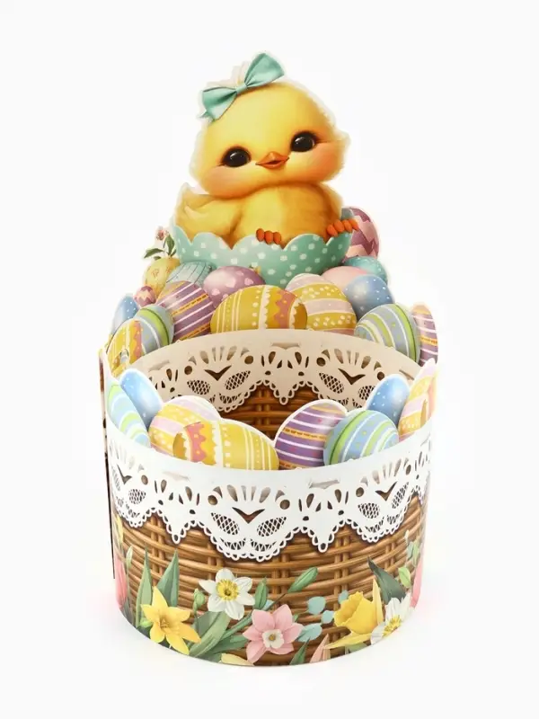 Форма ободок для кулича «Цыплёнок», на Пасху, 41.6×20.4 см