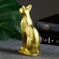 Фигурка гипс &laquo;Богиня Бастет&raquo;, состаренное золото, 13&times;4&times;8 см