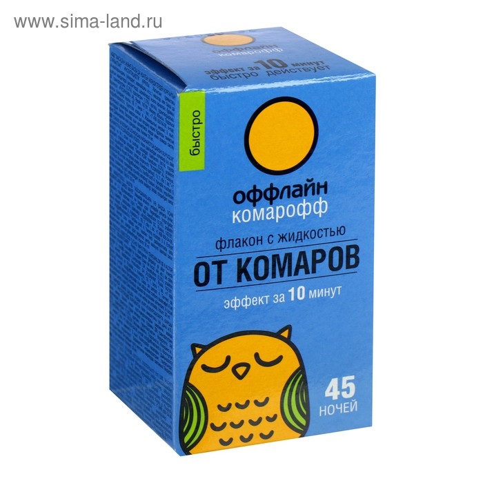Дополнительный флакон-жидкость от комаров  Дополнительный флакон-жидкость от комаров "Комарофф", 45 ночей, 1 шт