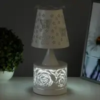 Аромалампа электрическая RISALUX &laquo;Цветы&raquo;, 3 режима, Е27, 40 Вт, белая, 13&times;13&times;30 см