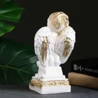 Фигура &laquo;Ангел на Пьедестале&raquo; белый 25&times;14&times;12 см