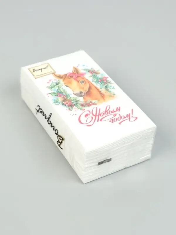 Символ года (6+6) 1/8 Салфетка 33х33, 2 слоя, 20шт. /12 , шт