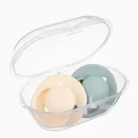 Соски-пустышки, от 6 мес., латекс, классические, в контейнере, набор из 2 шт., айвори/зелёный, M&B