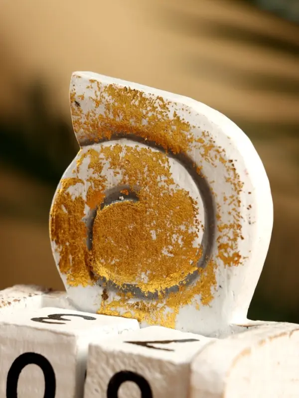 Календарь настольный «Ракушка», 10×7×5.4 см, дерево, белый