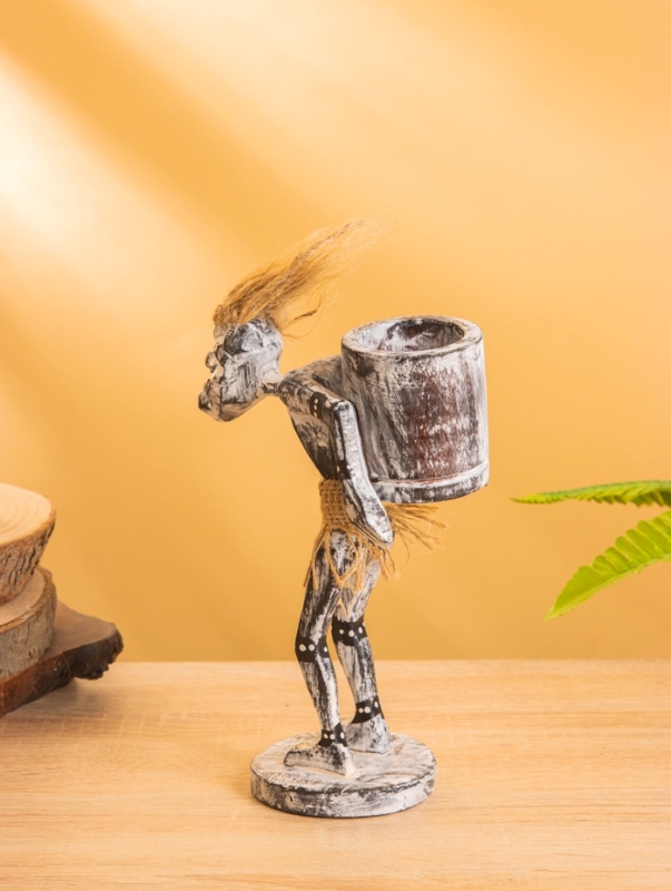 Сувенир Сувенир "Абориген с кувшином" дерево, 8х13х20 см