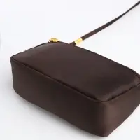 Сумка женская кросс-боди на молнии, 18&times;6.5&times;12 см, коричневая