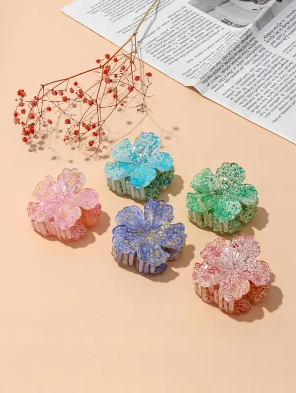 Крабик для волос &laquo;Артемида&raquo; цветок, 7.5&times;7.5 см, МИКС