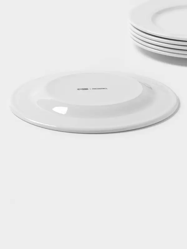 Тарелки Magistro Basic bistro, d=27 см, набор 6 шт., фарфор, белые