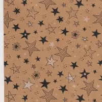 Бумага упаковочная крафтовая &laquo;Звёзды&raquo;, 70 &times; 100 см